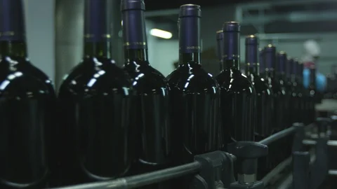 Bottles on factory Vídeo Stock 93797441