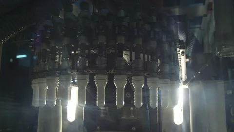 Bottles on factory Stock-Footage 93798378