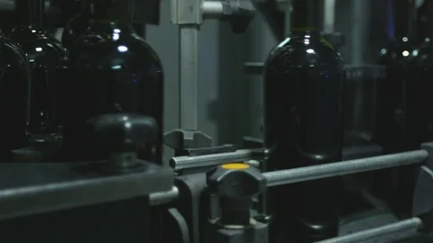 Bottles on factory Видео 93799201