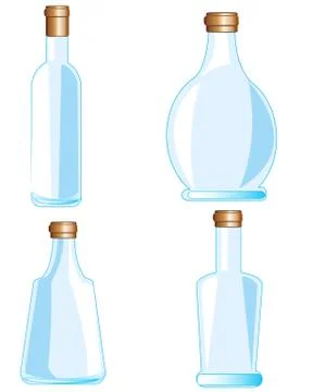 Bottles from glass Stock Illustration