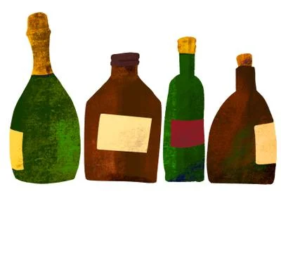 Bottles illustration Stock Illustration