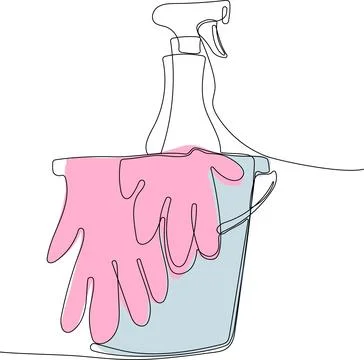 Bottles for liquid laundry detergent, bleach, fabric softener, dishwashing Stock Illustration