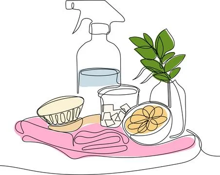 Bottles for liquid laundry detergent, bleach, fabric softener, dishwashing Stock Illustration