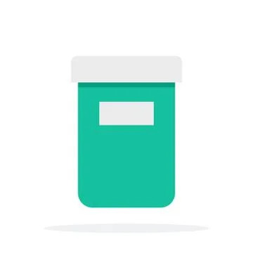 Bottles of medicines vector flat material design isolated object on white Stock Illustration