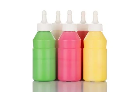 Bottles of paint Stock Photos