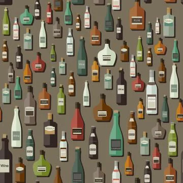 Bottles pattern Stock Illustration