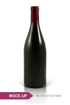 Bottles of red wine Illustrazione stock