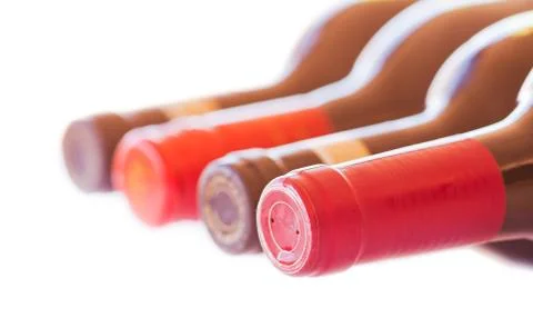 Bottles of red wine Stock Photos