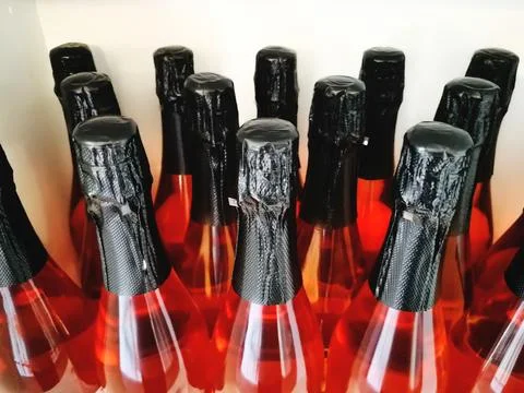 Bottles of red wine Stock Photos