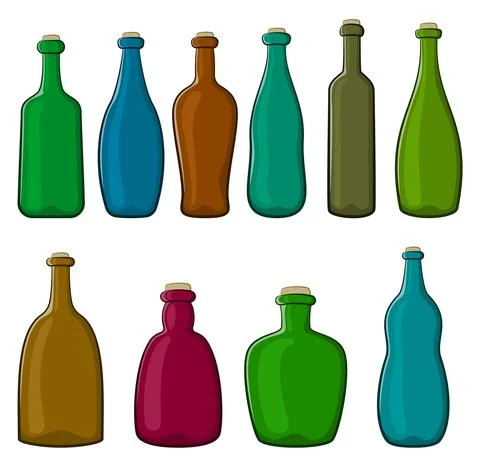 Bottles Set Stock-Illustration