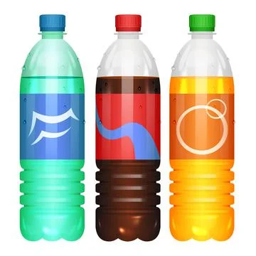 Bottles of soda drinks. Vector illustration. Stock-Illustration