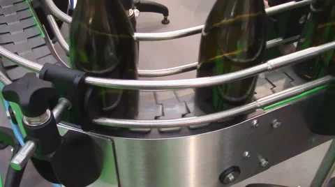 Bottles sorting automated line Stock Footage 56930598