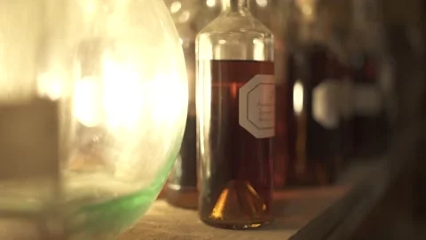 Bottles of Spirits Stock-Footage 222003334