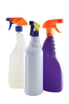 Bottles of spray Stock Photos