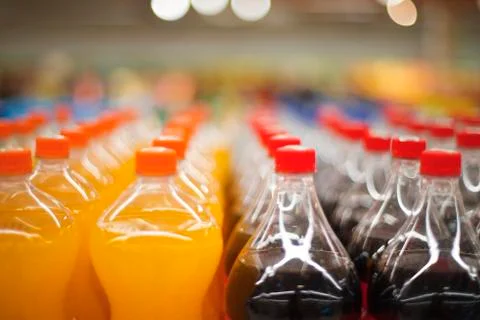 Bottles in the store Stock Photos