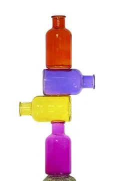 Bottles tower Stock Photos