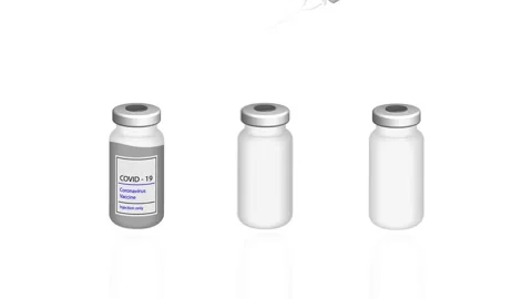 Bottles Of Vaccine Stock Footage 159083168