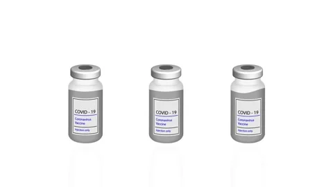 Bottles Of Vaccine Video stock 159083176
