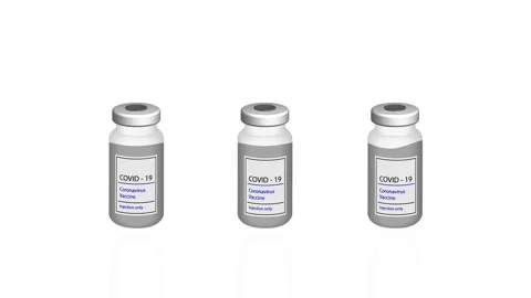 Bottles Of Vaccine Vídeo Stock 159083236