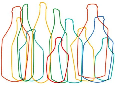 Bottles vector Ilustración de archivo