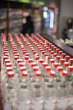 Bottles of vodka Stock Photos