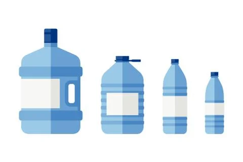Bottles for water Stock Illustration