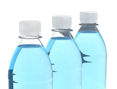Bottles of water isolated on white background Stock Illustration