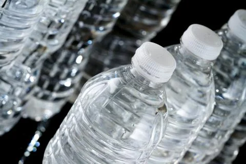 Bottles of water Foto stock