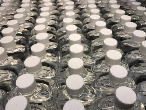 Bottles with white caps Stock Photos