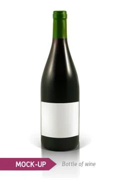 Bottles of white wine Stock Illustration