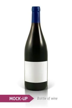 Bottles of white wine Illustrazione stock