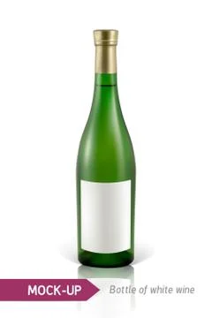 Bottles of white wine Stock Illustration