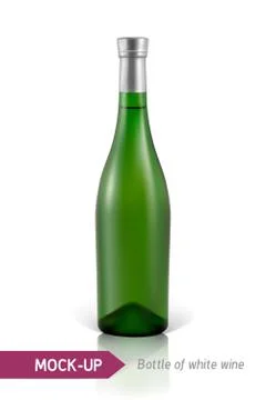 Bottles of white wine Illustrazione stock