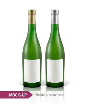 Bottles of white wine Stock Illustration