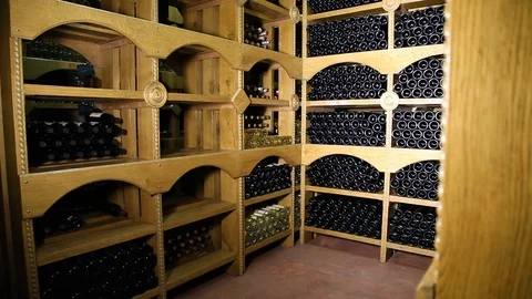Bottles of wine Stock Footage 112978541