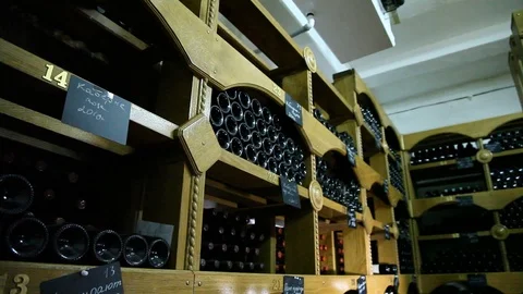 Bottles of wine Stock Footage 113046759