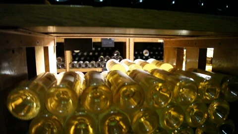 Bottles of wine Stock Footage 113047490