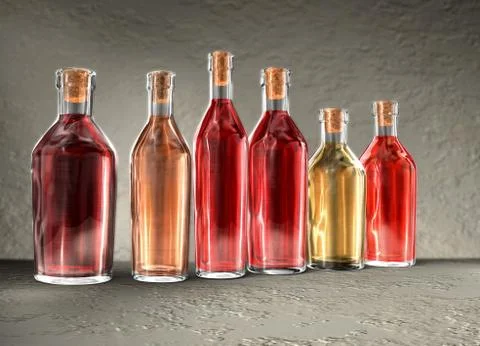 Bottles of wine 스톡 일러스트