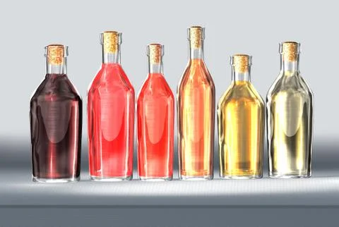 Bottles of wine Stock Illustration