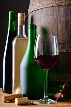 Bottles of wine Stock Photos