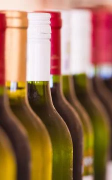 Bottles of wine Stock Photos