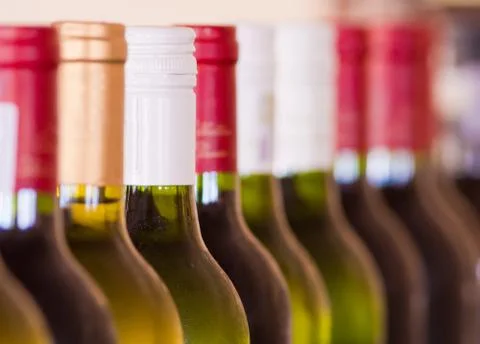 Bottles of wine Stock Photos