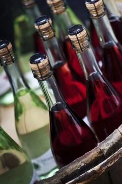 Bottles of wine Stock Photos