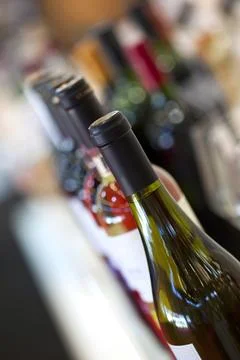 Bottles of wine Stock Photos