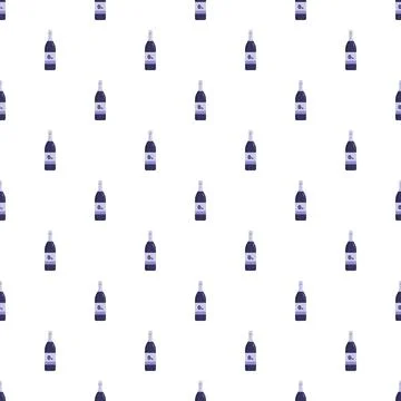 Bottles with zero alcohol label creating seamless pattern Stock Illustration