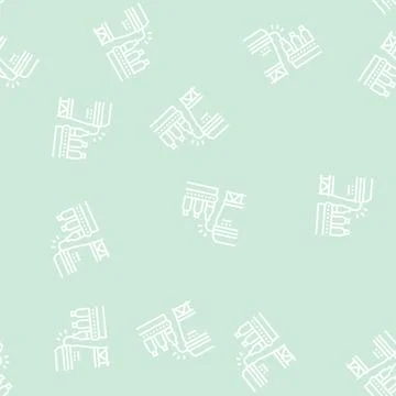 Bottling maple syrup conveyor line seamless pattern 스톡 일러스트