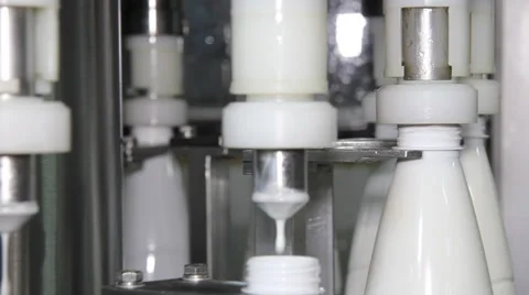 Bottling of yogurt Video stock 33849479