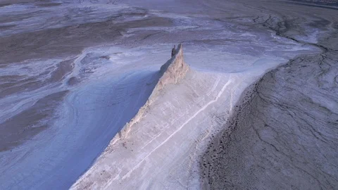 The bottom of the ancient dried up Tethys ocean remains of the salt mountains Stock Footage 123585749