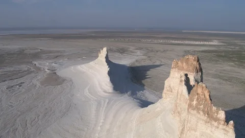 The bottom of the ancient dried up Tethys ocean remains of the salt mountains Stock Footage 123585835
