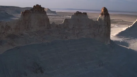 The bottom of the ancient dried up Tethys ocean remains of the salt mountains Stock Footage 123585895